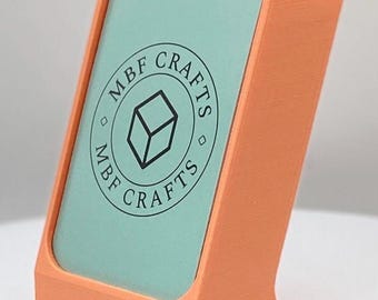 Vertical Business Card Holder | Desk Card Stand | Office Desk Organizer | Professional Display | Modern Desk Accessory