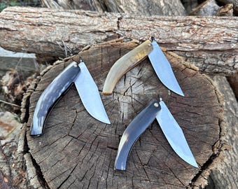 Handgjord fällbar fickkniv från Ram Horn - Vardagsbruk
