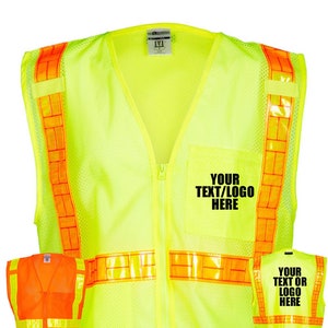 ANSI Certified  Custom ML Kishigo - Oralite® All Mesh Vest - 1076-1077  Reflective Print