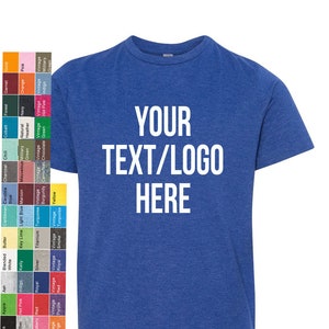 Custom LAT - Youth Fine Jersey T-Shirt - 6101 Available in All sizes and colors - Vinyl or Glitter Print
