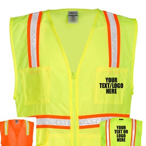 ANSI Certified Custom ML Kishigo Multi-Pocket Surveyors Vest 1091-1092