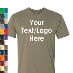 Personalized Next Level Premium Fitted Short Sleeve Crew - 3600 Custom Made T-Shirt with Vinyl or Glitter Print