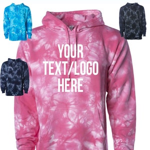 Independent Trading Co. - Midweight Tie-Dye Hooded Sweatshirt - PRM4500TD Customized with Vinyl or Glitter Print