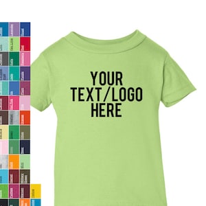Custom Made Rabbit Skins - Infant Cotton Jersey Tee - 3401 TShirt Glitter or Vinyl Print Customized with your text