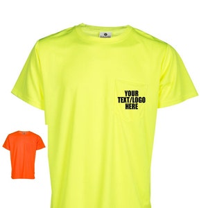 Custom ML Kishigo Short Sleeve T-Shirt 9124-9125 Available ANSI Certified Reflective Print