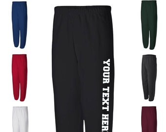Custom Glitter or Vinyl Print Sweatpants - Personalized NuBlend Adult & Youth 973MR