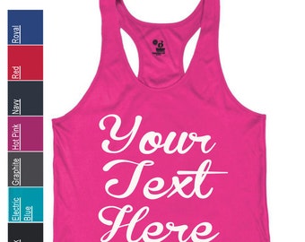 Custom Badger B-Core Girls Racerback Tank 2166 Vinyl or Glitter Print