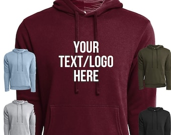Custom Glitter or Solid Print Hoodie Next Level Laguna Sueded Pullover 9304