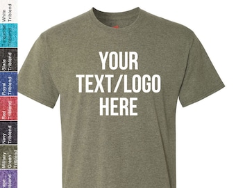 Custom Made Hanes - X-Temp™ Triblend T-Shirt with Fresh IQ - 42TB Vinyl or Glitter Print Customized All Colors