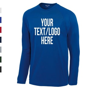 Custom Sport-Tek® Dry Zone® Long Sleeve Raglan T-Shirt T473LS Available All colors & Sizes