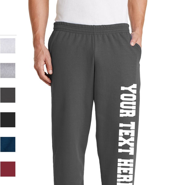 Custom Port & Company® Core Fleece Sweatpant with Pockets - PC78P All Sizes Vinyl , Glitter Print  apparel