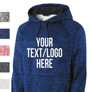 Custom Sport-Tek Electric Heather Fleece Hooded Pullover ST225