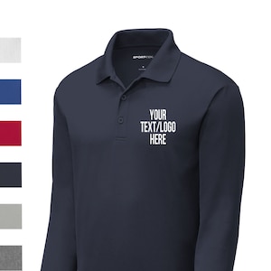 Custom Sport-Tek ® PosiCharge ® RacerMesh ® Long Sleeve Polo ST640LS Available All colors & Sizes