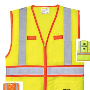ANSI Certified Custom CornerStone® ANSI 107 Class 2 Dual-Color Safety Vest CSV407  Reflective Print