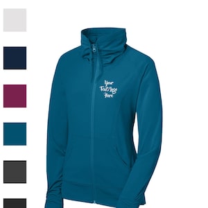 Custom Sport-Tek® Ladies Sport-Wick® Stretch Full-Zip Jacket LST852 Available All colors & Sizes