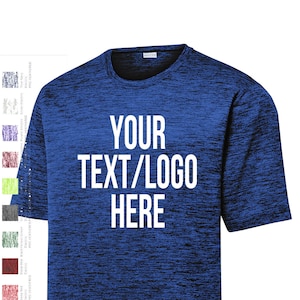 Custom Sport-Tek® PosiCharge® Electric Heather Tee Adult and Youth ST390 YST390 Available All colors & Sizes