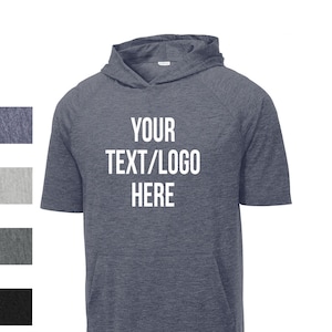 Custom Sport-Tek ® PosiCharge ® Tri-Blend Wicking Short Sleeve Hoodie ST404 Available All colors & Sizes