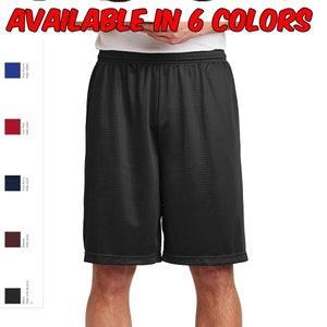 Custom Sport-Tek® Long PosiCharge® Classic Mesh Short ST515 All colors & Sizes Shorts Adult Shorts