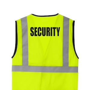 SECURITY Yellow or Orange Safety Vest CSV100 ANSI Certified CornerStone® ANSI 107 Class 2 Economy Mesh One-Pocket Vest