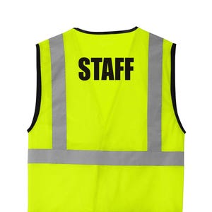 STAFF Yellow or OrangeSafety Vest CSV100 ANSI Certified CornerStone® ANSI 107 Class 2 Economy Mesh One-Pocket Vest