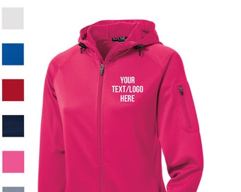 Custom Sport-Tek® Ladies Tech Fleece Full-Zip Hooded Jacket L248 Available All colors & Sizes