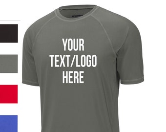 Custom Made Sport-Tek ® Rashguard Tee ST470 YST470 Adult and Youth Sizes Vinyl or Glitter Print Customized All Colors