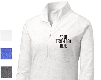 Custom Sport-Tek Heather 1/2-Zip Pullover: Reflective Stretch LST855