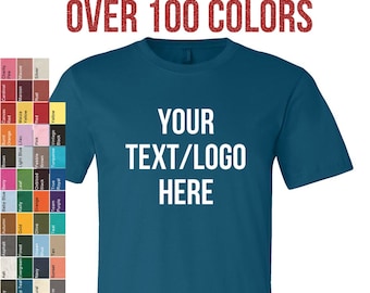 Customized Bella + Canvas Unisex Short Sleeve Jersey T-Shirt 3001 Custom Personalized Bella  Available All colors & Sizes