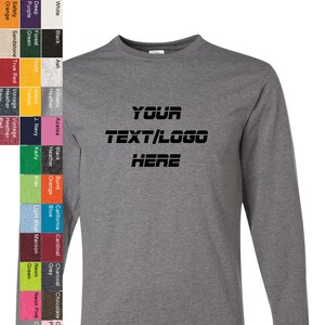 Custom Long Sleeve T-Shirt: Jerzees Dri-Power, Vinyl or Glitter Print Jerzees 29LSR