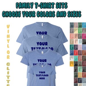 Custom Bella Canvas T-Shirt Sets: Vinyl or Glitter Print 3413 bild 1