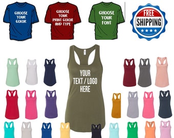 Next Level - Women's Ideal Racerback Tank - 1533 Custom Tank Top Tanktops Personalized Tank