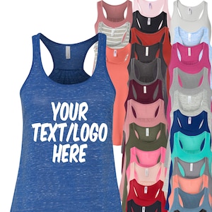 Personalized Flowy Racerback Tank Top | Custom Bella Canvas 8800 Women's Apparel