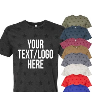 Custom Star Print Tee: Code Five Personalized T-Shirt