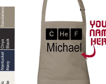 Personalized Chef Apron: Funny Periodic Table Design