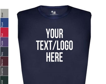 Custom Badger - Pro-Compression Sleeveless T-Shirt - 4631 All Sizes Vinyl , Glitter Print Customized Badger apparel