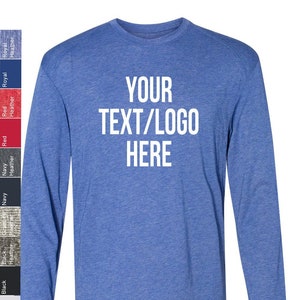 Custom Badger - Triblend Performance Long Sleeve T-Shirt - 4944 All Sizes Vinyl , Glitter Print Customized Badger apparel