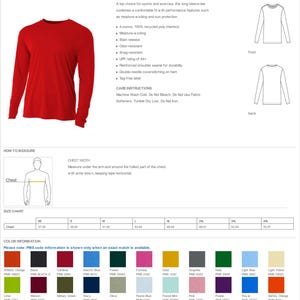 May include: A red long-sleeve performance tee shirt with the text "A4 Cooling Performance Long Sleeve Tee A4N3165". The shirt is designed for sports and exercise and features moisture-wicking and sun protection.