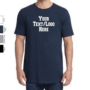 Personalized Next Level - Cotton Long Body Crew - 3602 Custom Made T-Shirt with Vinyl or Glitter Print
