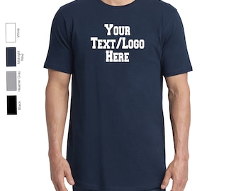 Personalized Cotton Crew T-Shirt: Custom Vinyl or Glitter Print Next Level 3602