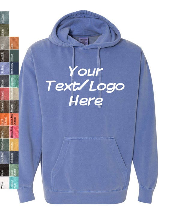 Custom Made Comfort Colors Garment Dyed Hooded Pullover Etsy