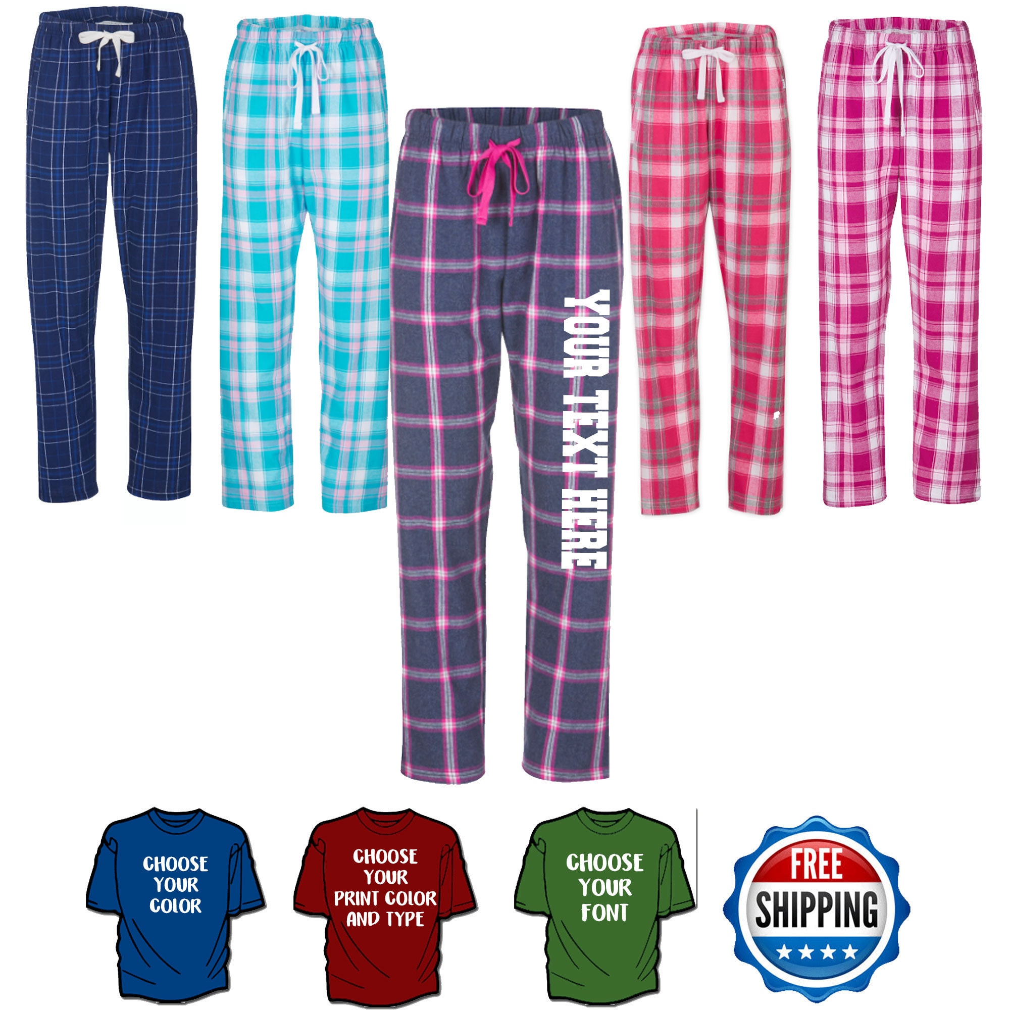 Relaxed Fit Pajama Pants - Blue/checked - Men | H&M US