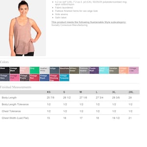 Personalized Triblend Racerback Tank Top: Custom Vinyl or Glitter Print Next Level 6733 image 4