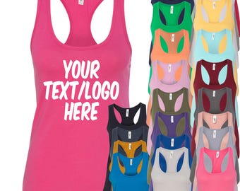 Custom Next Level 1533 Racerback Tank – Personalized Gym or Bridal Party Shirt