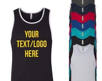 Personalized Jersey Tank Top: Custom Vinyl or Glitter Print Next Level 3633
