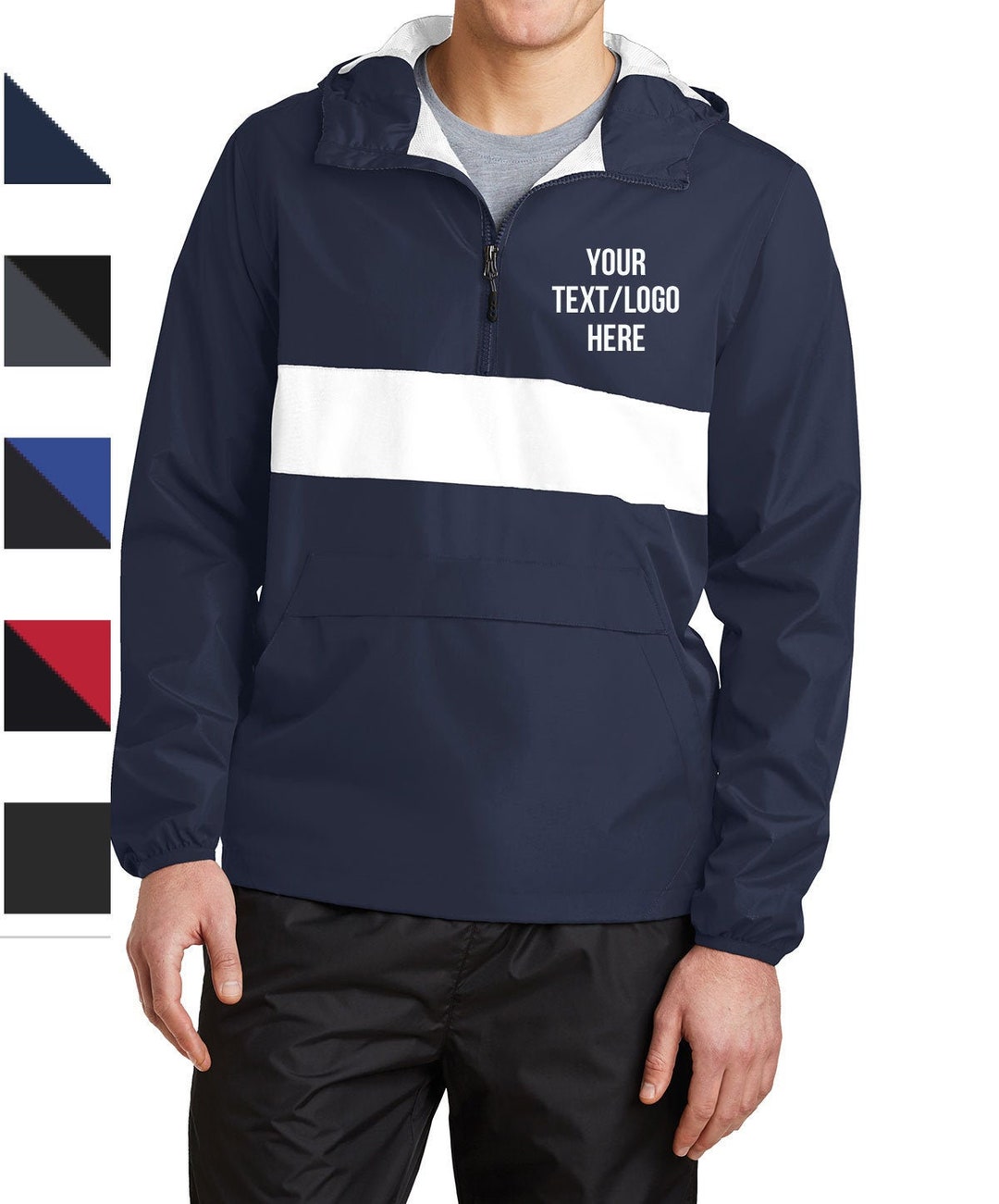 Custom Sporttek® Zipped Pocket Anorak JST65 Available All Colors