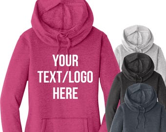 Sudadera ligera con capucha de polar Custom District ® para mujer DM493 Disponible en todos los colores y tallas