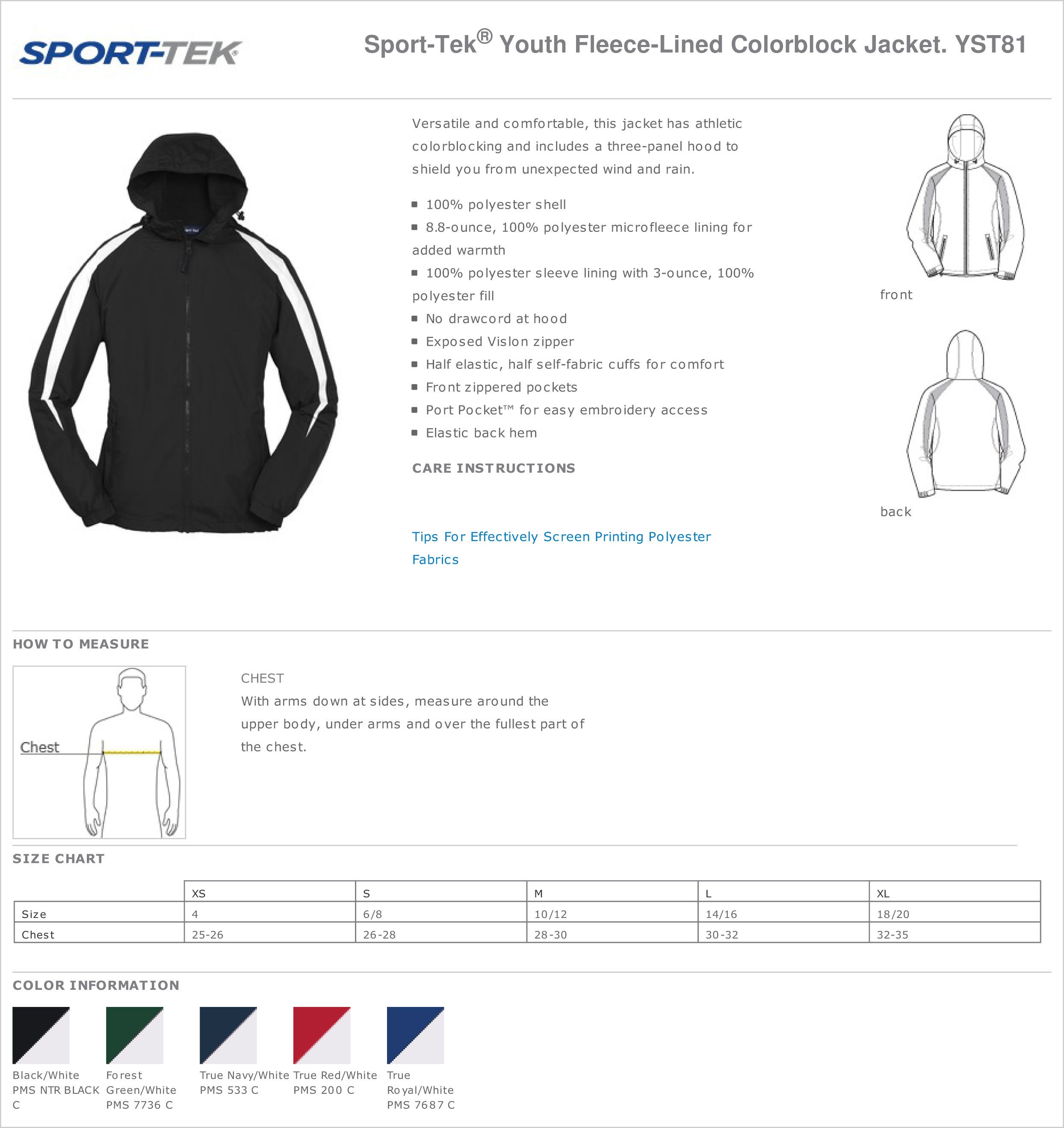 ★23SS★【COVERNAT】★woven mix T-shir.t★関税込★ Custom Sport-tek® Fleece-lined Colorblock Jacket Adult and