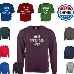 C2 Sport - Crewneck Sweatshirt - 5501 All sizes up to 4XL Customized Custom Sweatshirts with Personalized Text or Logo