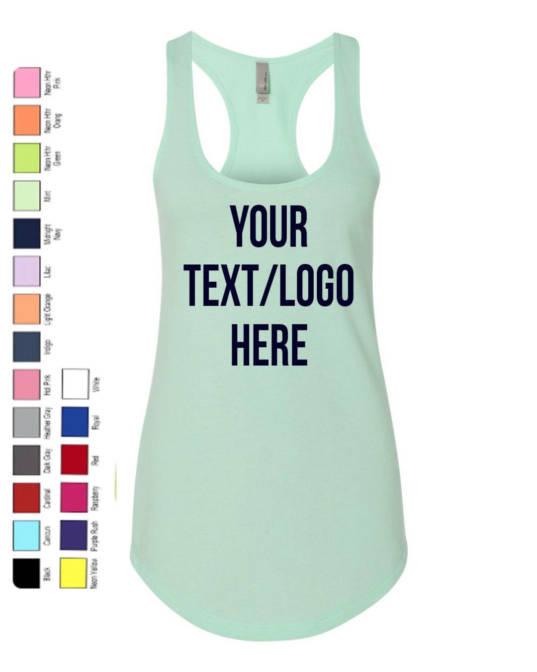Personalized Racerback Tank Top | Custom Next Level 6933 Lightweight ...
