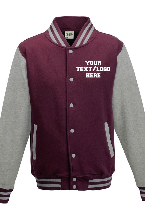 Thirtytwo☆Venice Jacket☆burgundy☆M size Custom Made Burgundy Maroon and Heather Grey Letterman
